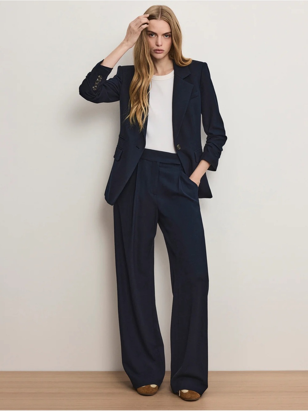 Veronica Beard Marbeau Wide Leg in Navy NEW